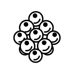 Fototapeta premium smiling faces, happy emoticons, line art illustration