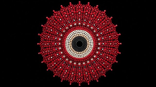 Turkish eye Nazar pattern mandala created with generative AI featuring traditional amulet symbolism in contemporary digital art form