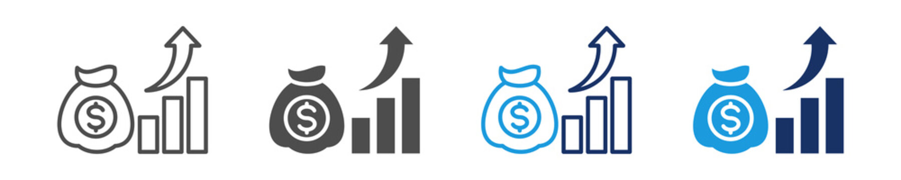 startup funding icon set with multi concept
