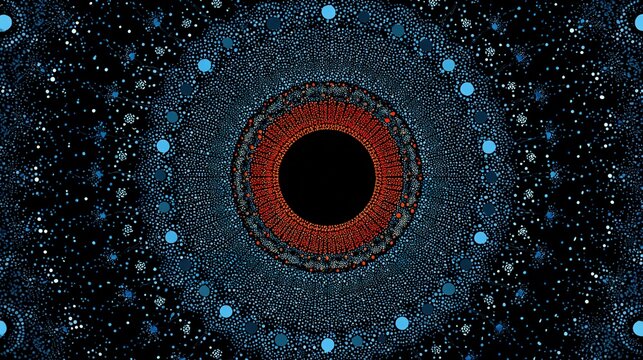 Turkish eye Nazar pattern mandala created with generative AI featuring traditional amulet symbolism in contemporary digital art form