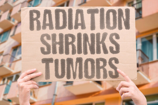 "Radiation Shrinks Tumors" Targeted radiation beams shrink tumors and reduce cancer spread both before and after surgical procedures. CANCER. RADIATION. TREATMENT. TUMOR. SHRINK.
