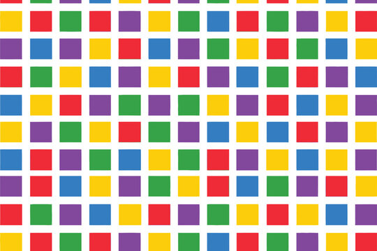 Geometric square pattern, colorful seamless background, abstract grid vector design, modern minimal squares wallpaper, bright geometric texture, simple repeating pattern, textile print, wrapping paper