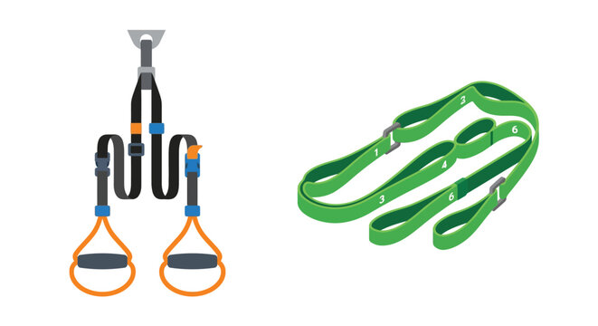 Suspension trainer with adjustable straps and handles for bodyweight fitness