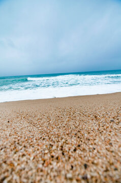 tropical beach with blue sky