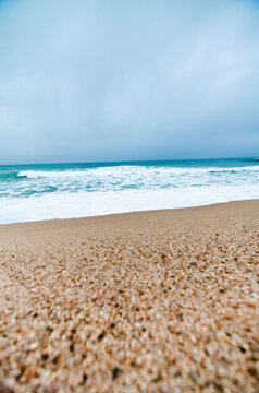 tropical beach with blue sky