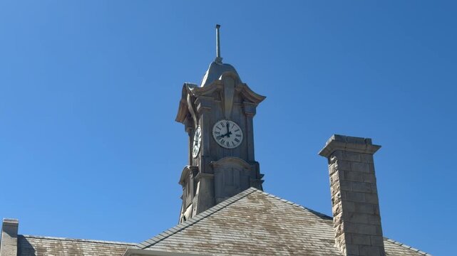 The clocktower at Muizenberg train station, near Cape Town