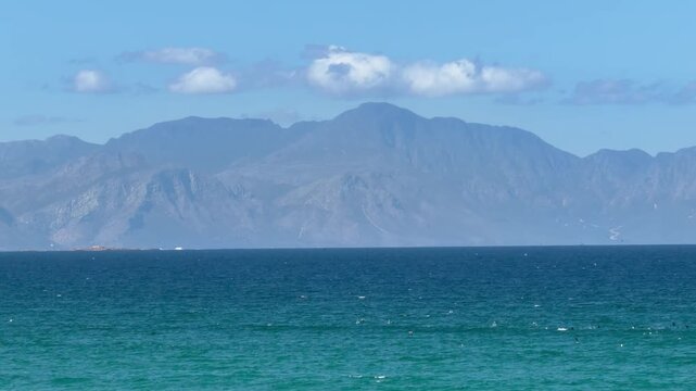 View across the Bay over False Bay, near Cape Town, South Africa.