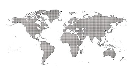 Fototapeta premium World Map Dotted Grid Representation globe earth