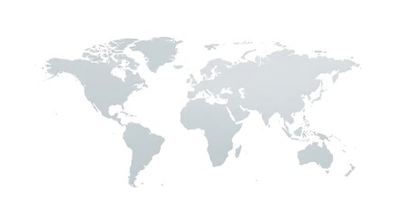 Obraz premium World Map Silhouette In Light Gray On White Background