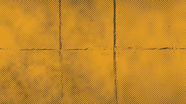 Abstract yellow background with halftone dot pattern showing textured lines and artistic details perfect for design projects