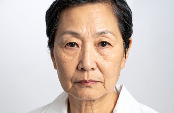 高齢女性の顔