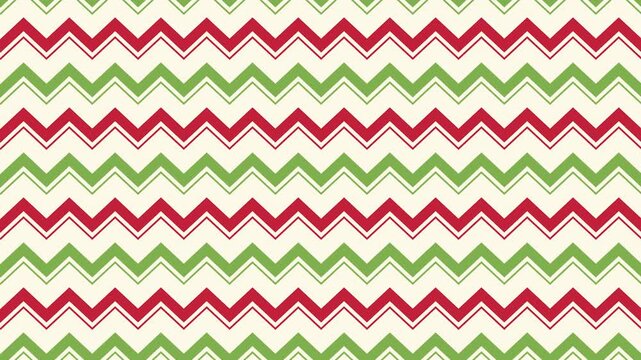 Festive Red and Green Chevron Pattern Seamless Background Holiday Design Element