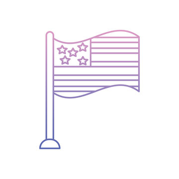 American Flag icon clean and modern vector illustration