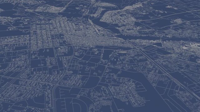 3D looped animation of city - Harare Zimbabwe