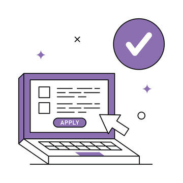 Apply Online Vector icon Eps 10 File