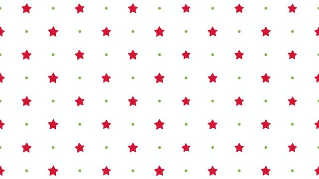 Seamless Red Star Green Dot Pattern Festive Holiday Background Celebration Design Element