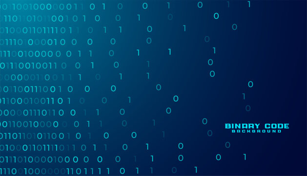 futuristic binary code pattern techno concept background design