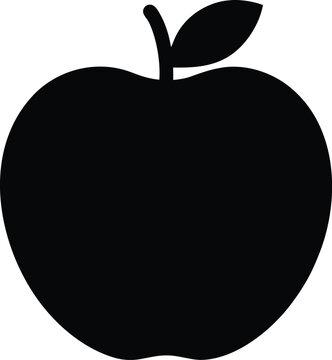 Rose Apple Flat Icon Style Silhouette Vector Art Illustration