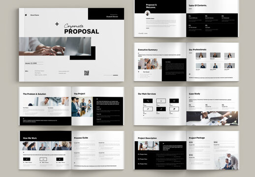 Corporate Proposal Landscape Template Layout