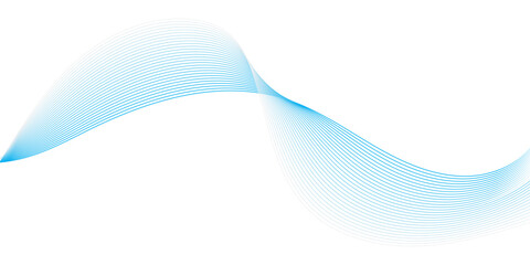 Fototapeta premium Minimal blue wave abstract background with smooth gradient flow and clean modern design.