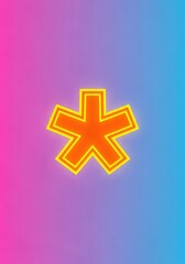 Obraz premium Highlighting important information or restrictions with a bold, digital asterisk symbol placed centrally on a clean, minimalist background, information, correction, essential