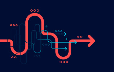 Obraz na płótnie Canvas Abstract arrow direction. Technology background