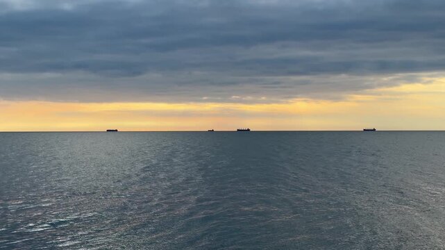 sunset over the sea