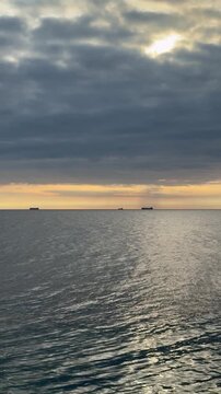 sunset over the sea