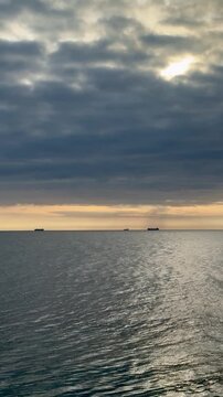 sunset over the sea