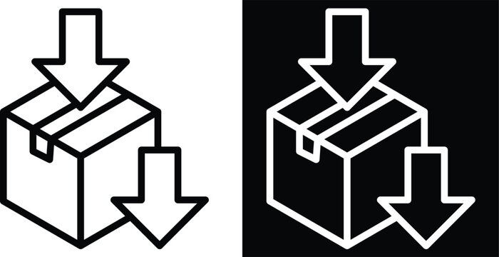 supply Two-tone version in black and white background