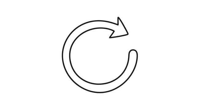 Simple Black Arrow in Circular Motion.