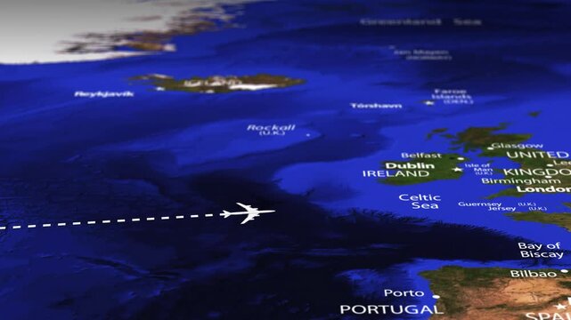 Flight From New York USA to Berlin GERMANY with flag pins
