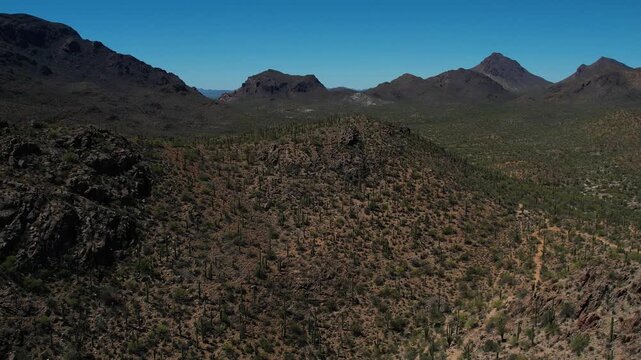 Aerial Sonoran Desert Mountain Reveal