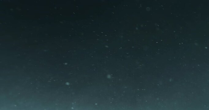 Cinematic 4K underwater footage captured from the POV of a deep-sea ROV drone, drifting through a vast, atmospheric water column filled with floating particles, soft light rays, and immersive depth&mdash;pe