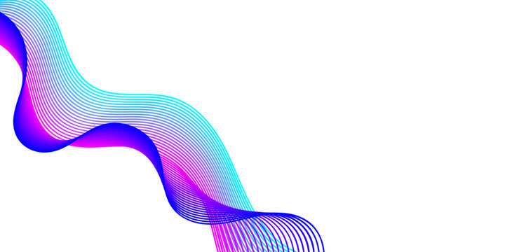 Dynamic abstract blue background featuring flowing wave lines and a smoke pattern for a sleek business template design illustration