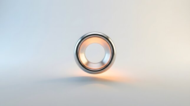 Metallic torus ring floating in glowing light fix