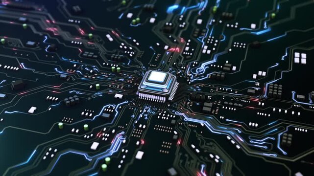 Futuristic Digital India Map Glowing Grid Background. advanced computer processor circuit board data electronic artificial intelligence hardware innovation high speed technology industry presentations