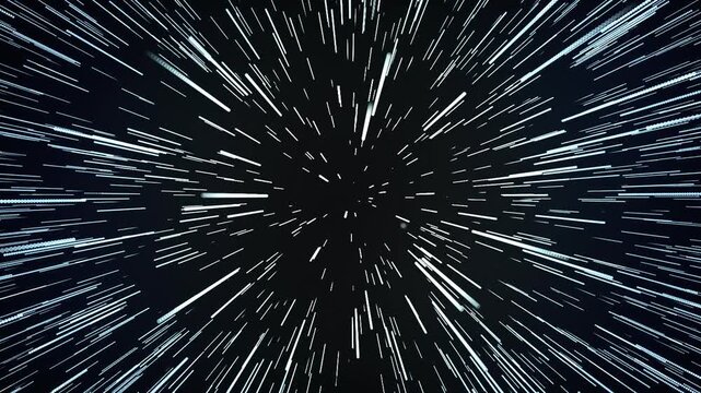 hyperspace jump accelerated jump accelerated flight through stars on solid background