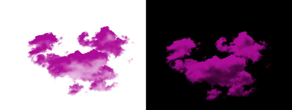 Dynamic Purple Watercolor Splash Irregular Shape on White and Black Background