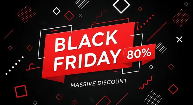 Black friday sale banner massive discounts and special offers