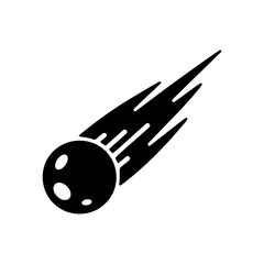 Meteor Icon Silhouette – Cosmic Vector Design. © Ali