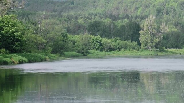 Southern Urals in summer: the Yuryuzan mountain river.