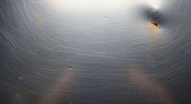 Metallic surface with scratches and corrosion detailed for abstract backgrounds