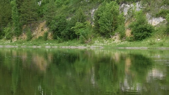 Southern Urals in summer: the Yuryuzan mountain river.