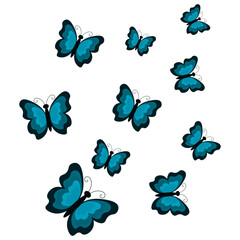 Fototapeta premium Butterflies Illustration