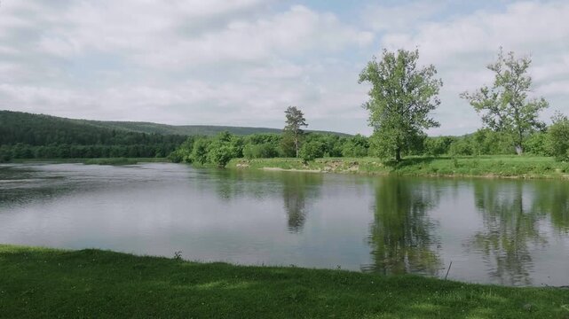 Southern Urals in summer: the Yuryuzan mountain river.