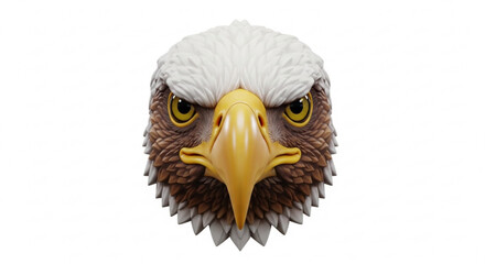 Fototapeta premium Detailed 3D render of an eagle's head