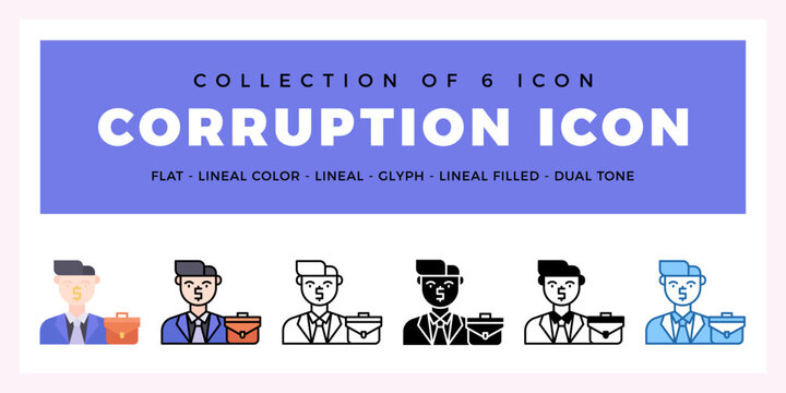 Pack of 6 Vector Corruption icon