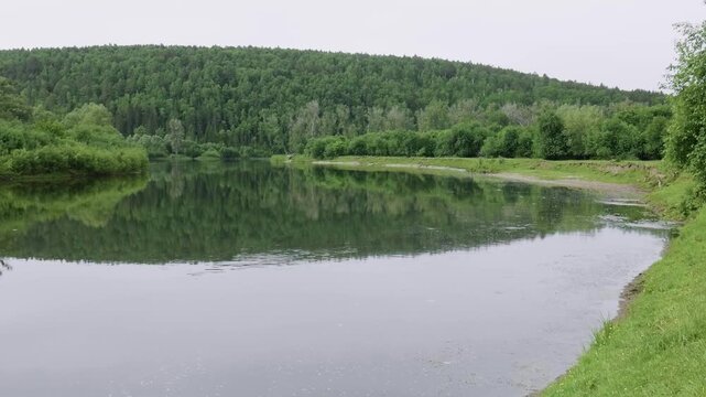 Southern Urals in summer: the Yuryuzan mountain river.