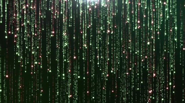 Abstract binary code background. Web developer. Digital computer code. flow rain of numbers. data data grid, machine learning artificial intelligence visualization, digitalization cyberspace, security